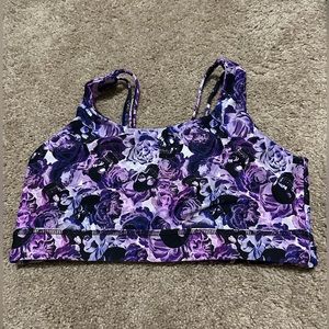 Torrid 0 Skulls and Roses Purple Sports Bra